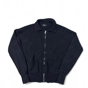 Vale forever valley full zip cardigan sweater black embossed S men’s